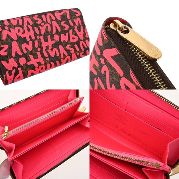 LOUIS VUITTON Monogram graffiti Zippy Wallet Fuchsia M93710 - Picture 4 of 10